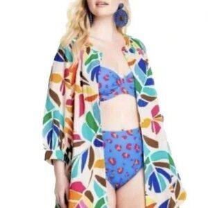 Tabitha Brown for Target Beach Cover, Shirt Dress, Tunic Sz M